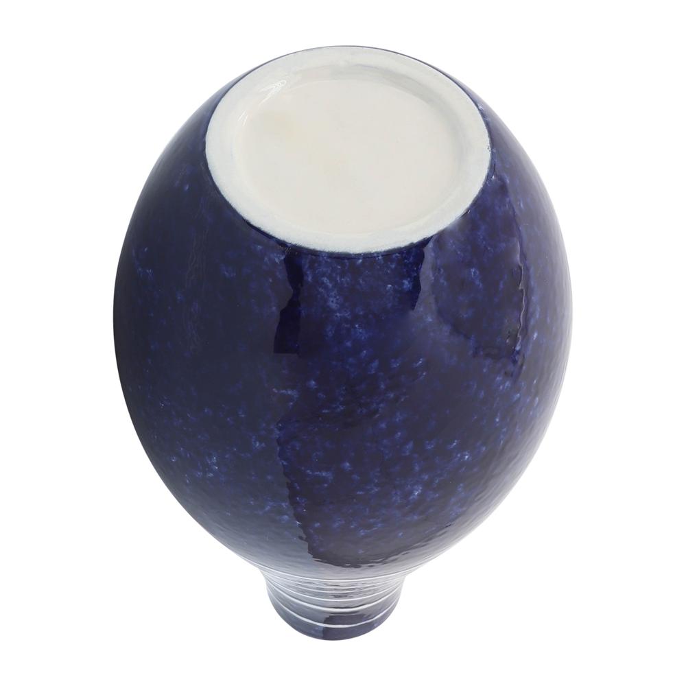 Cer, 10"h Primeval Vase, Blue. Picture 7