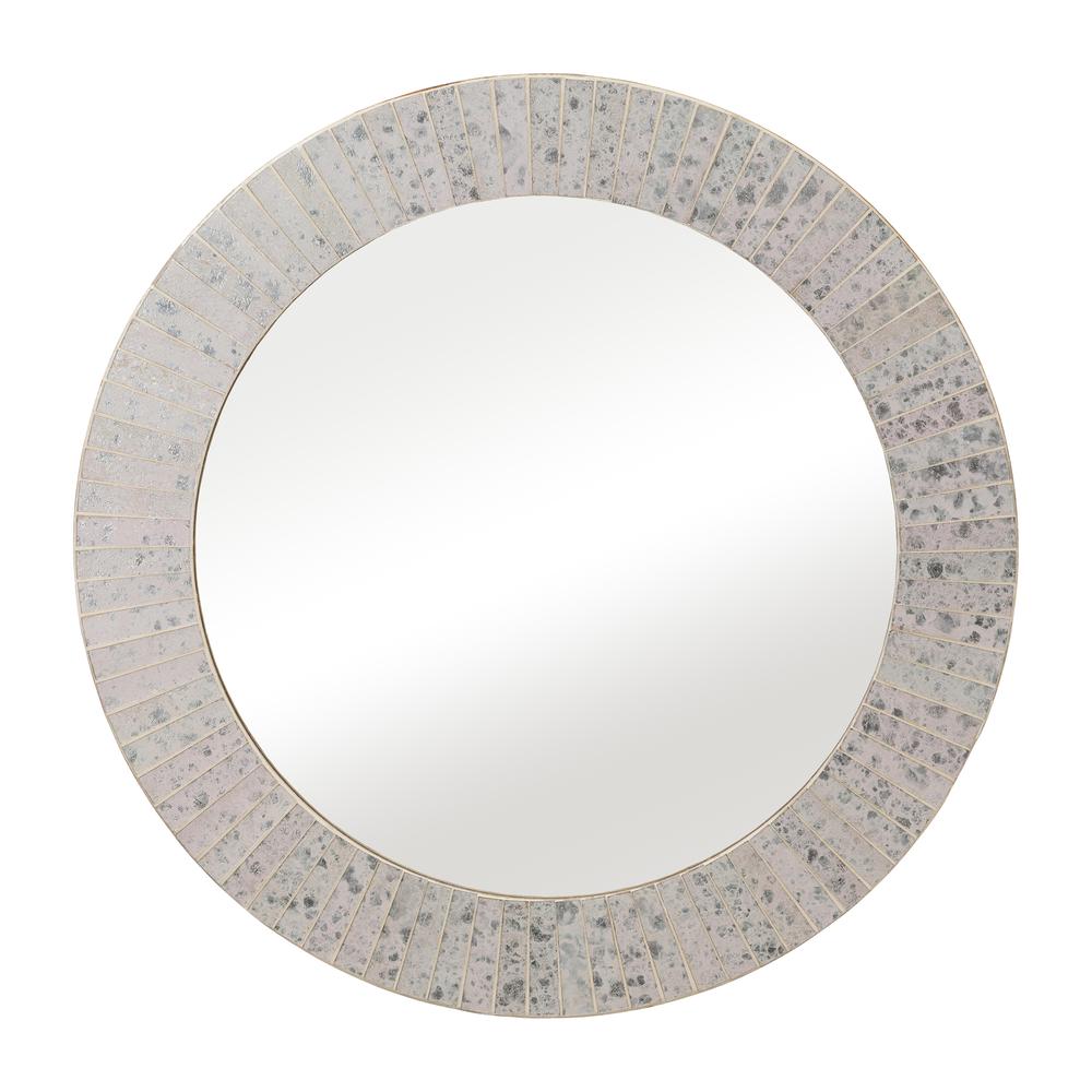 Mosaic 24" Rnd Tiled Mirror Chmpg. Picture 1