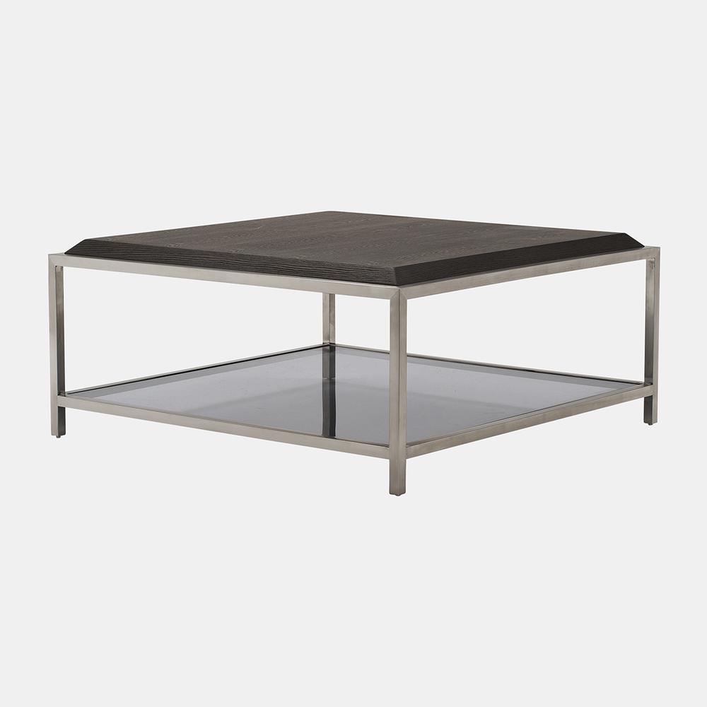 Wood/stainless Steel Coffe Table, Brown. Picture 2