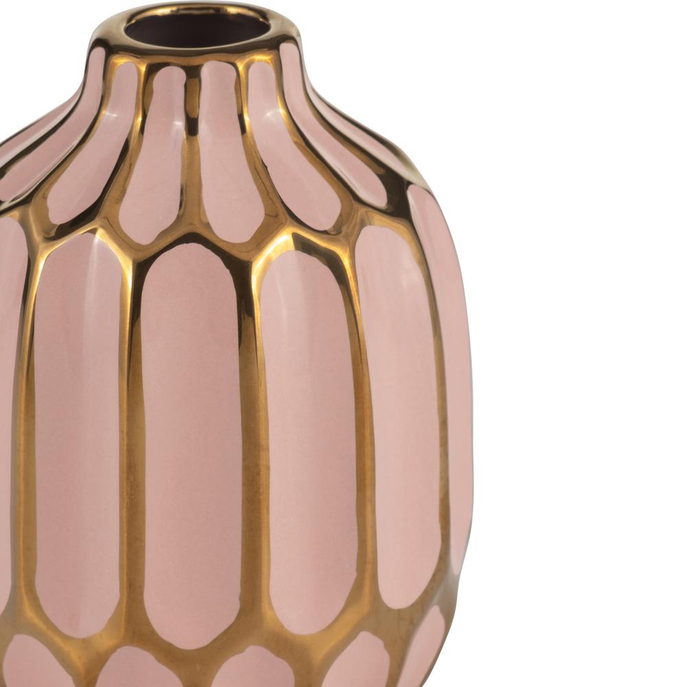 Ceramic Vase, 5"h, S/2, Blush/yellow. Picture 4