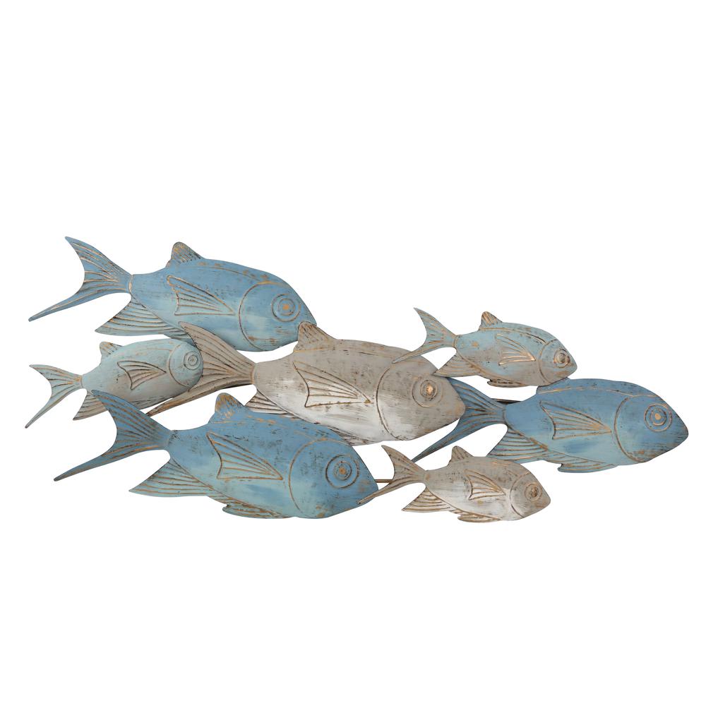 Metal 42" School Of Fish Wall Decor Wb. Picture 1