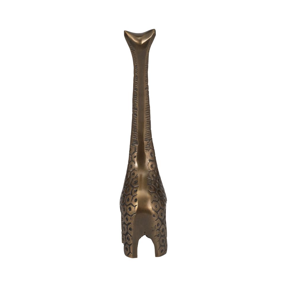Metal, 12" Honeycomb Giraffe, Bronze. Picture 4