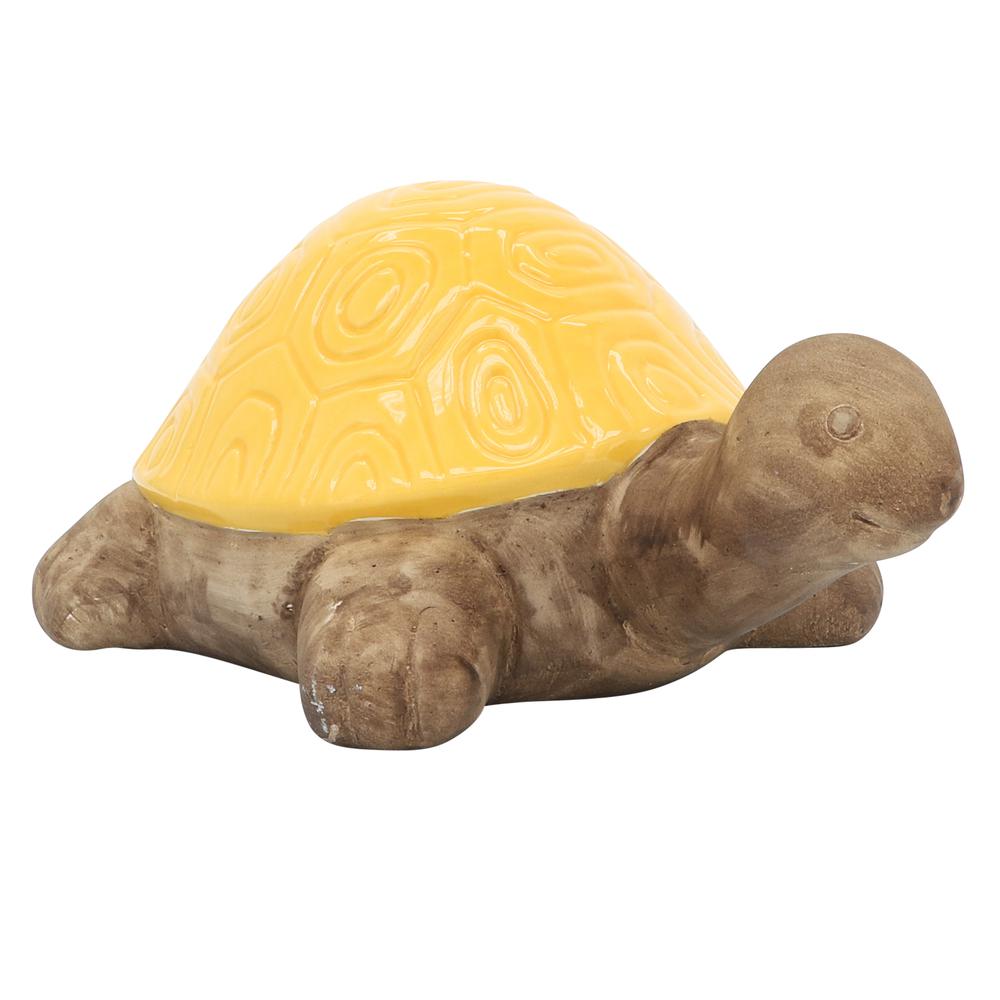 Cer, 13" Tortoise Deco, Yellow. Picture 1