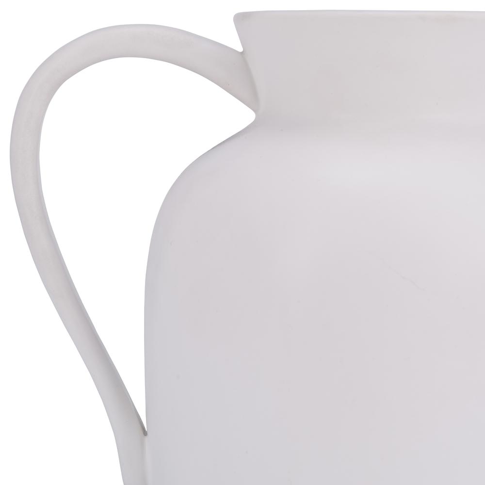 Cer, 7" Pitcher Vase, White. Picture 6