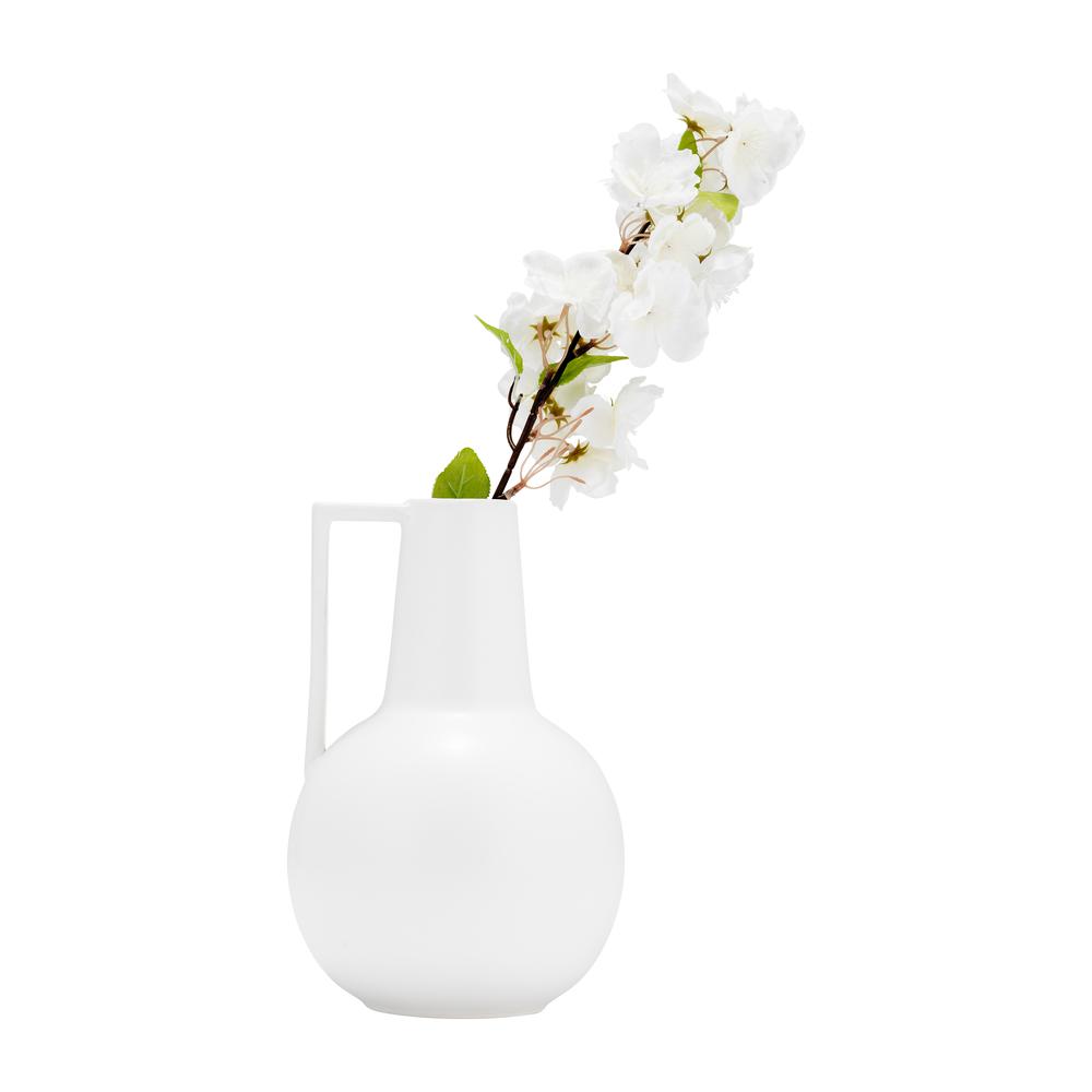 Cer,9",vase,white. Picture 5