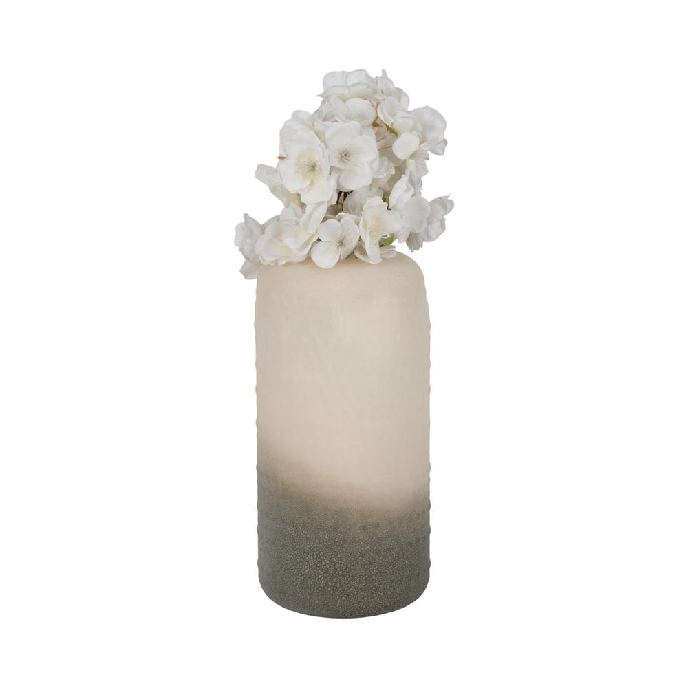 Glass 11" Textured 2-tone Vase,. Picture 2