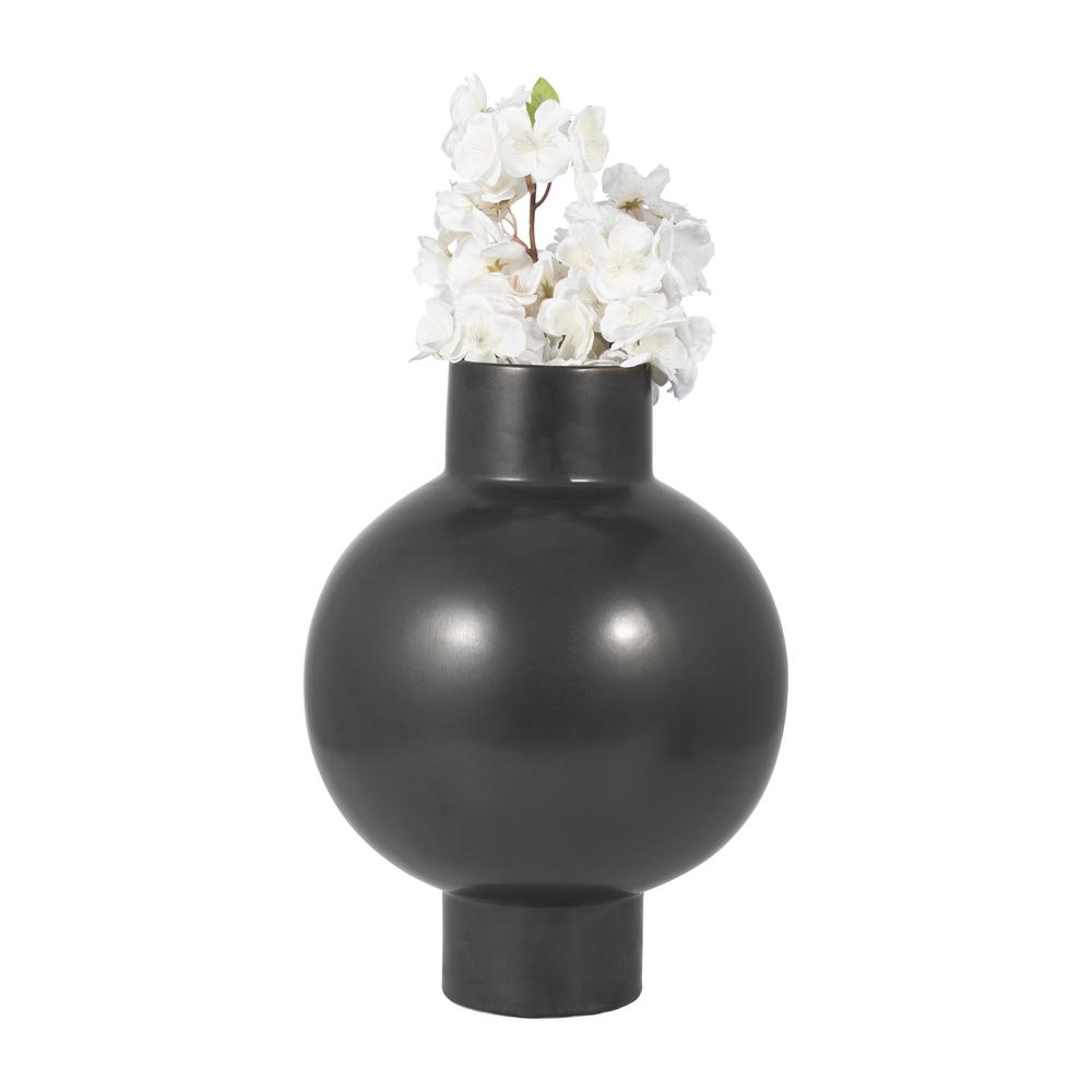 Cer, 15"h Bubble Vase, Gray. Picture 2
