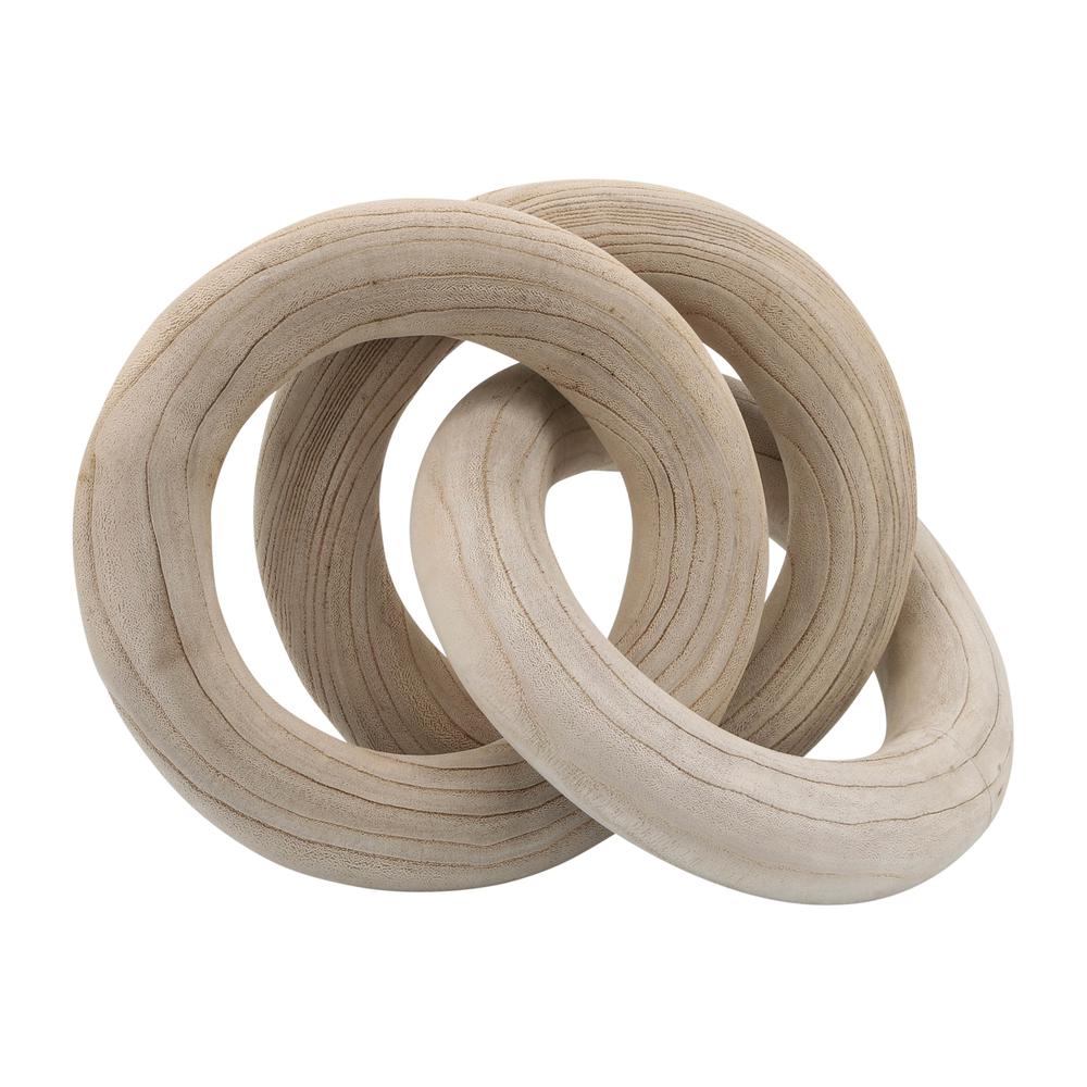 21" 3 Wooden Rings, Natural. Picture 6