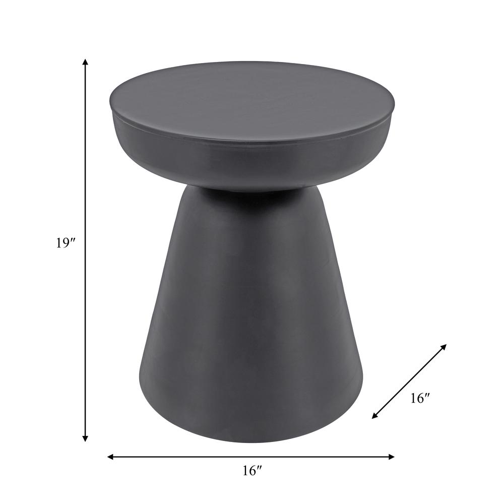 Wood, 19" Side Table, Black. Picture 4