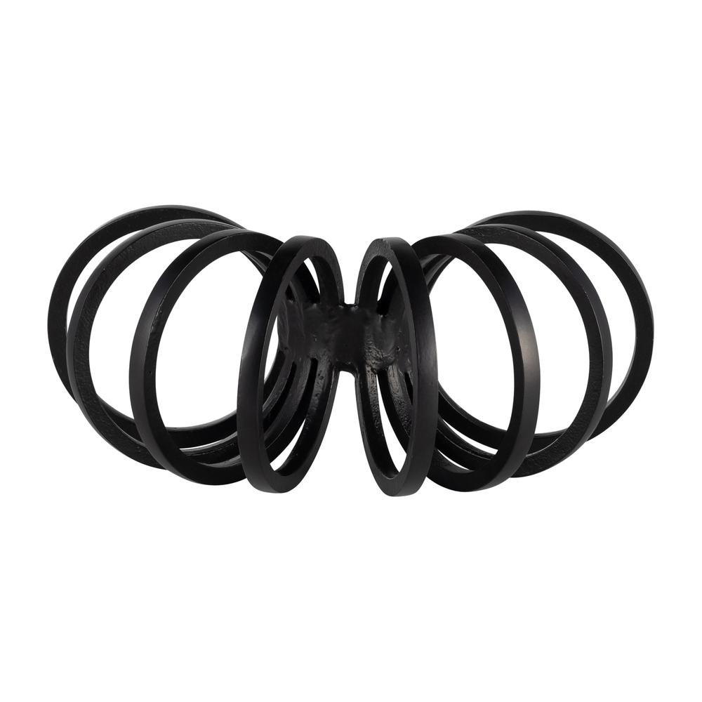 Metal,11",slinky Ring Deco,black. Picture 5