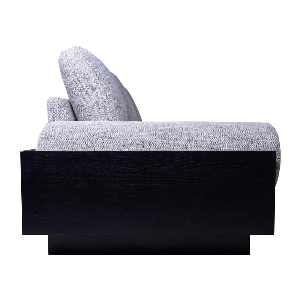 3- Seater Bolster Sofa - Black Wood Base - Tan/blk. Picture 3