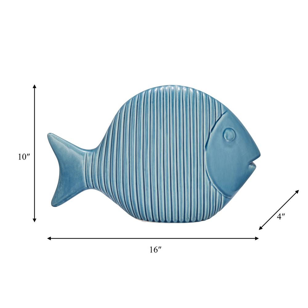 Cer,16",v Striped Fish,blue. Picture 9