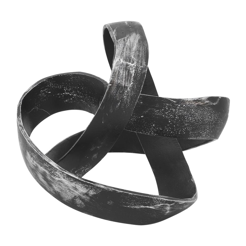 Aluminum Knot Sculpture, 7", Black. Picture 2