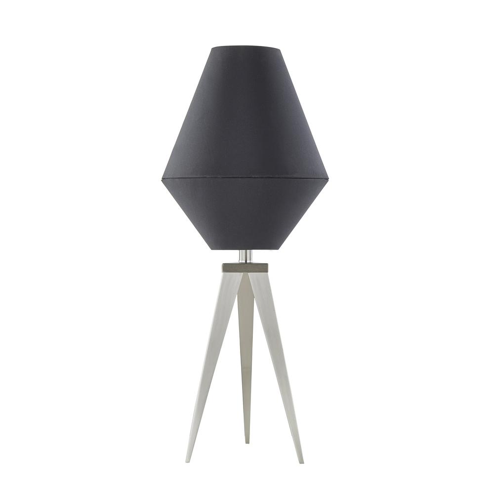 Metal 27" Tripod Table Lamp, Black. Picture 1
