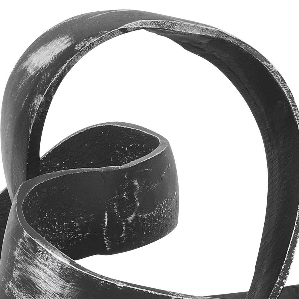 Aluminum Knot Sculpture, 7", Black. Picture 7