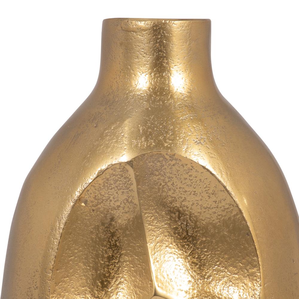 Metal, 19" Cut-out Vase, Gold. Picture 5