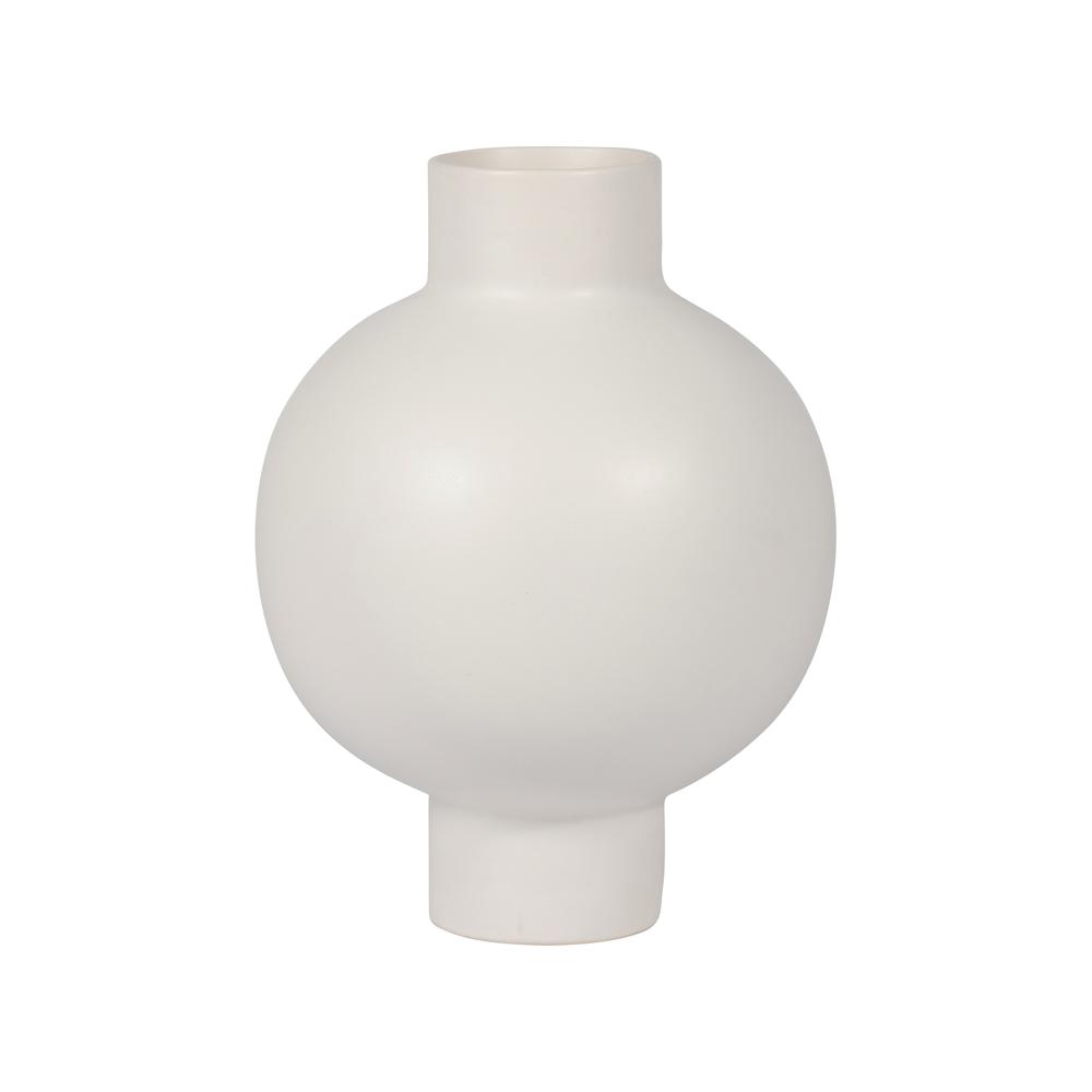 Cer, 11"h Bubble Vase, Creme. Picture 1