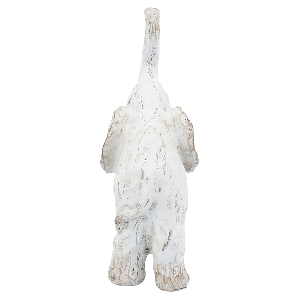 11" Elephant Figurine , White. Picture 4