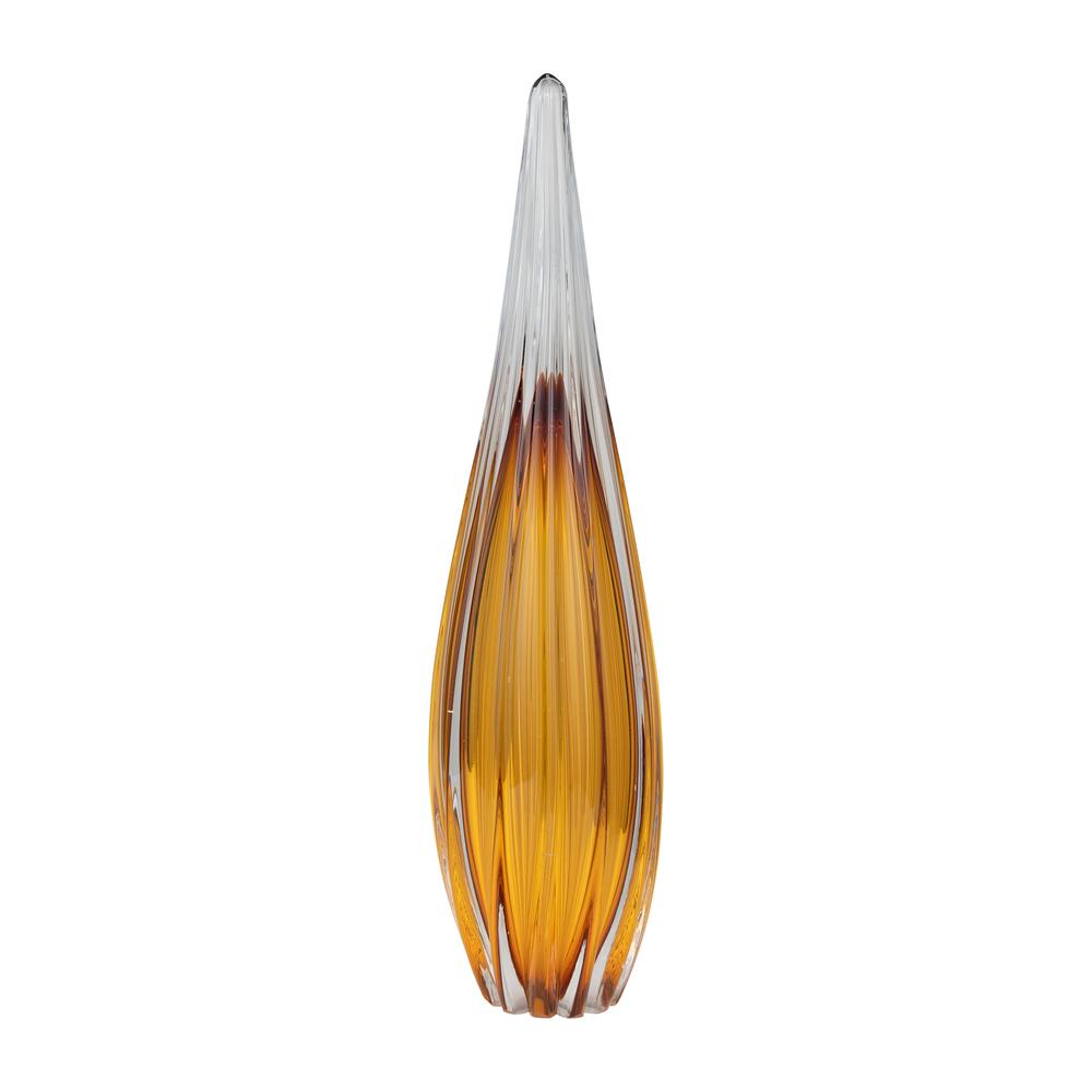 Glass, 19" Paperweight Amber. Picture 2