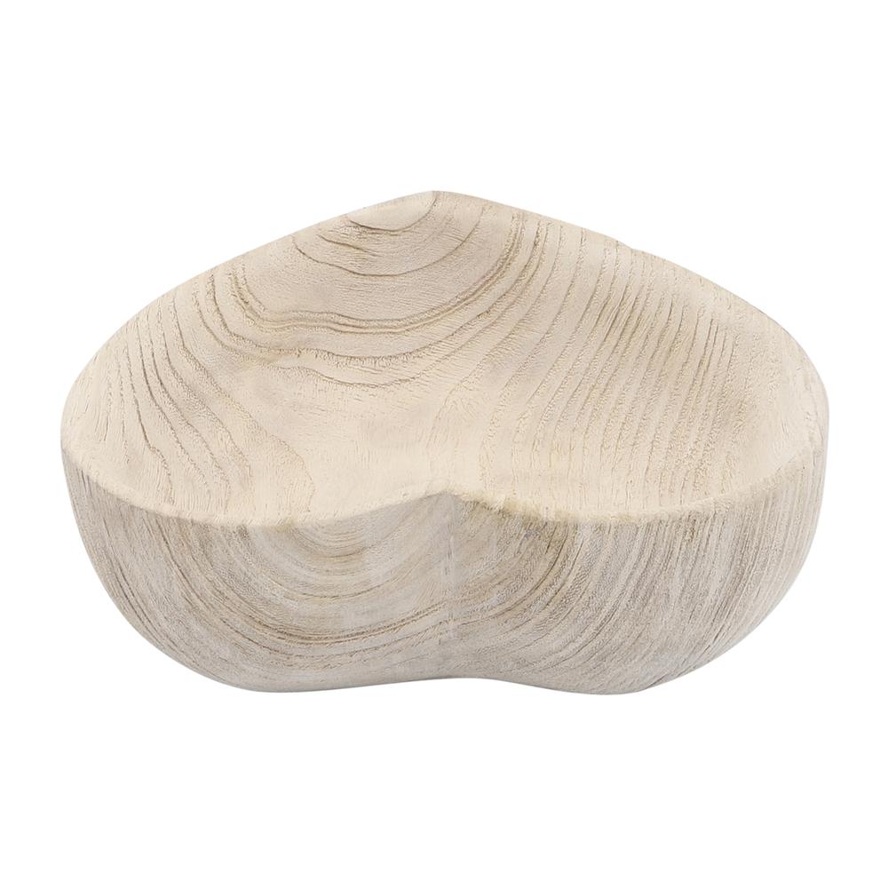 Wood, S/2 9/10" Heart Bowls, Natural. Picture 6
