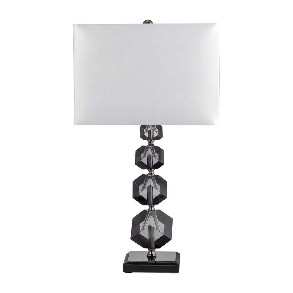 Crystal, 23" Geo Table Lamp, Black. Picture 1