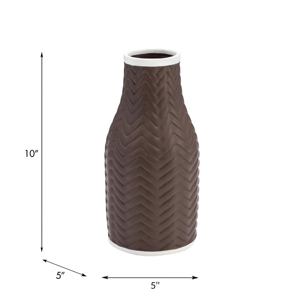 10" Chevron Vase, Java. Picture 7