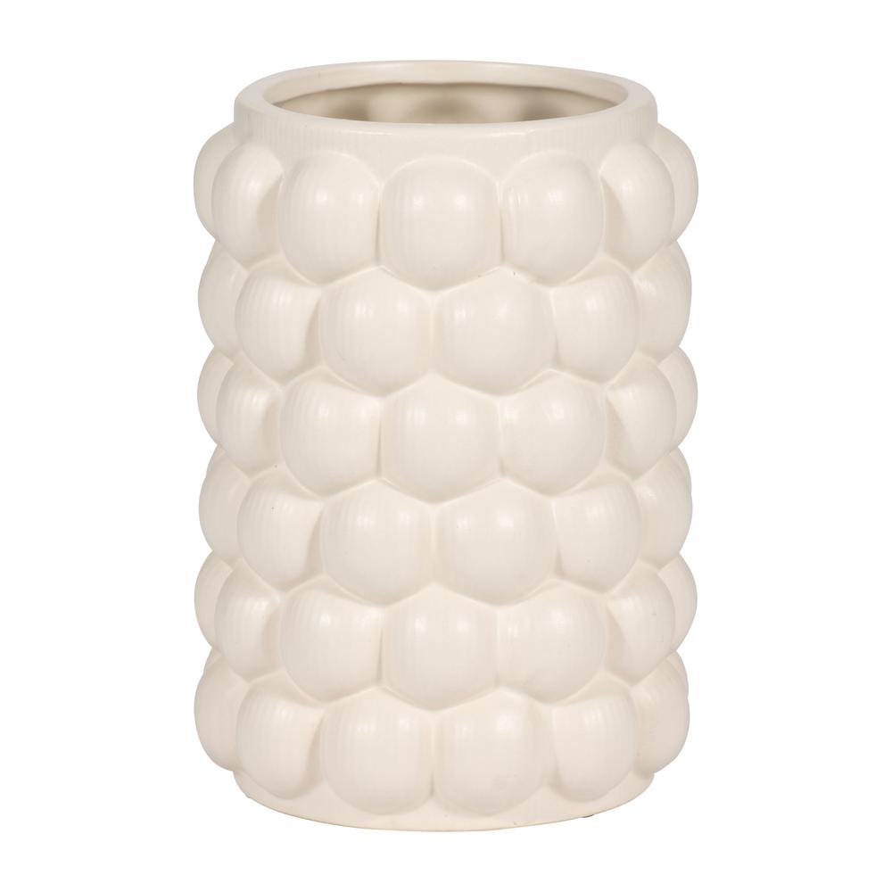 Cer, 7" Bubble Vase, Cotton. Picture 1