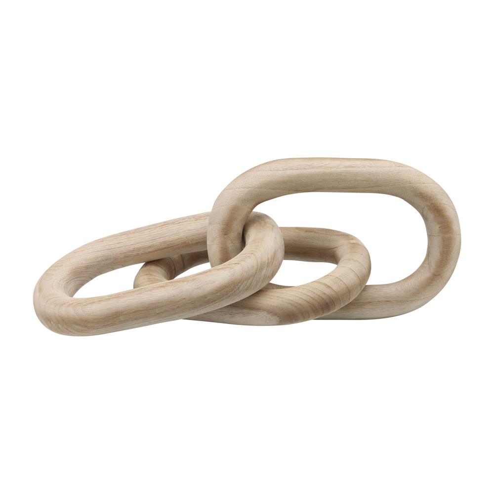 28" 3 Wooden Links, Natural. Picture 6