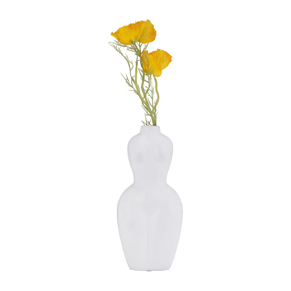 Dol, 12"h Torso Vase, White. Picture 6
