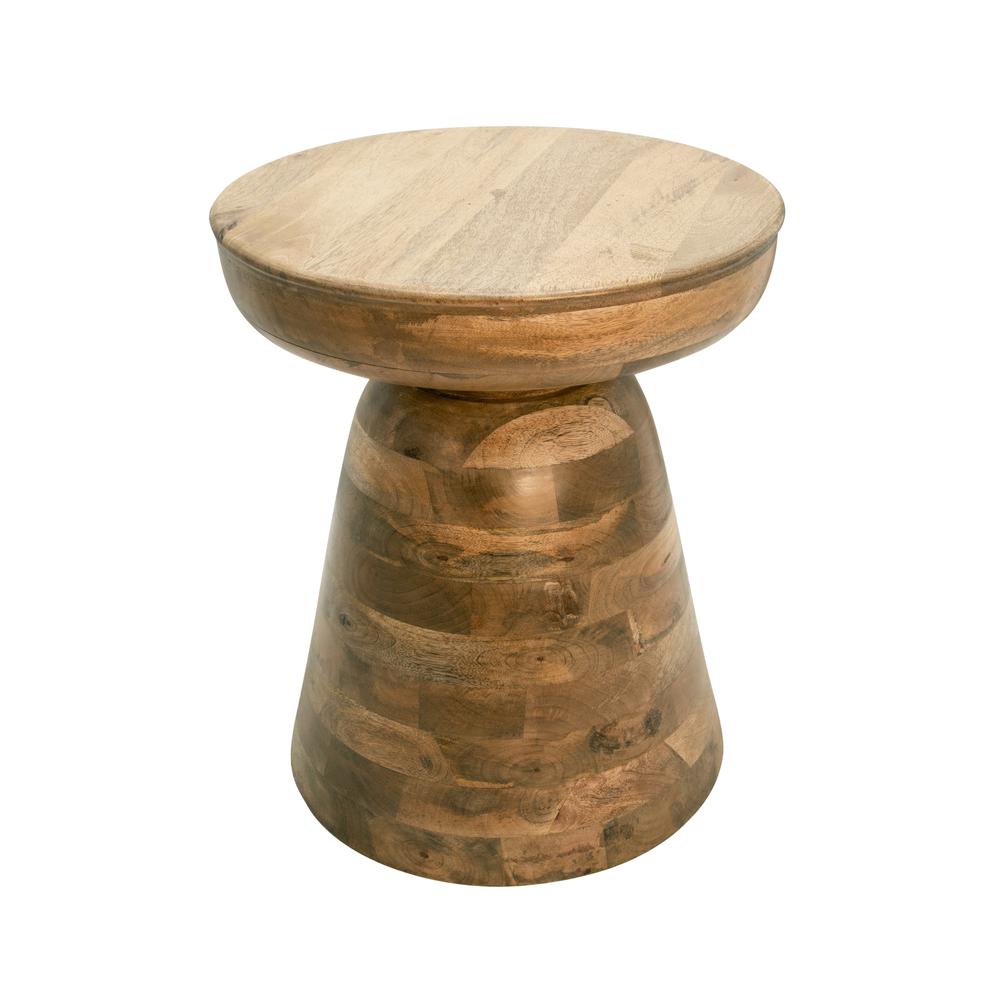 Wood 19" Side Table, Brown. Picture 1