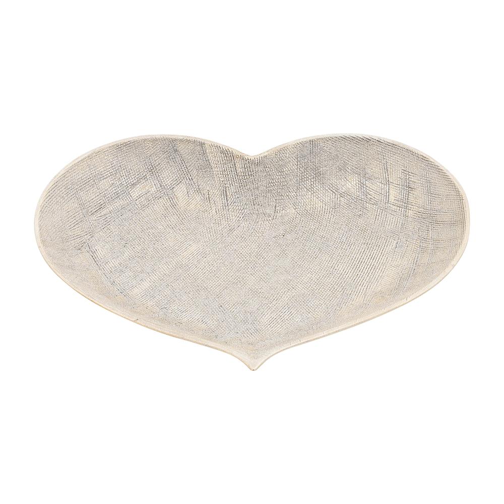 Cer, S/3 12/13/15" Scratched Heart Plates, Champgn. Picture 3