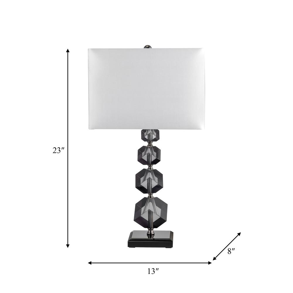 Crystal, 23" Geo Table Lamp, Black. Picture 9