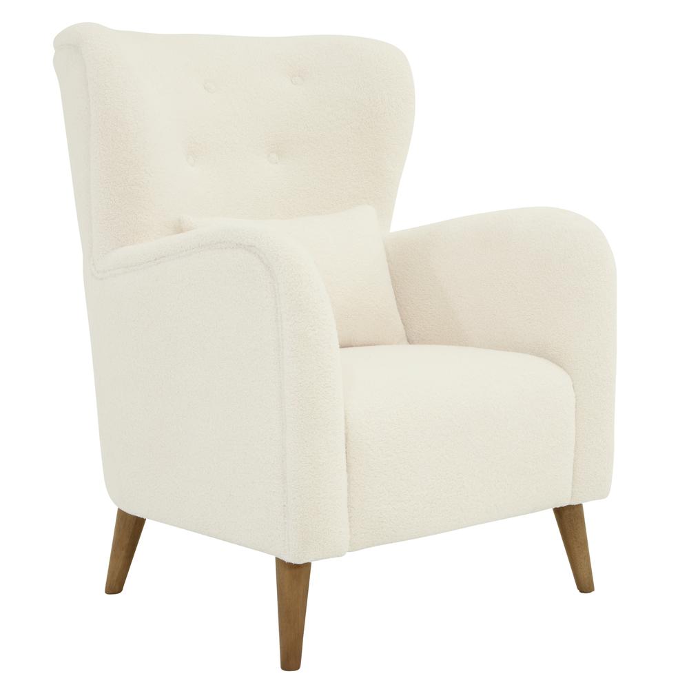 Ivory wingback accent online chair