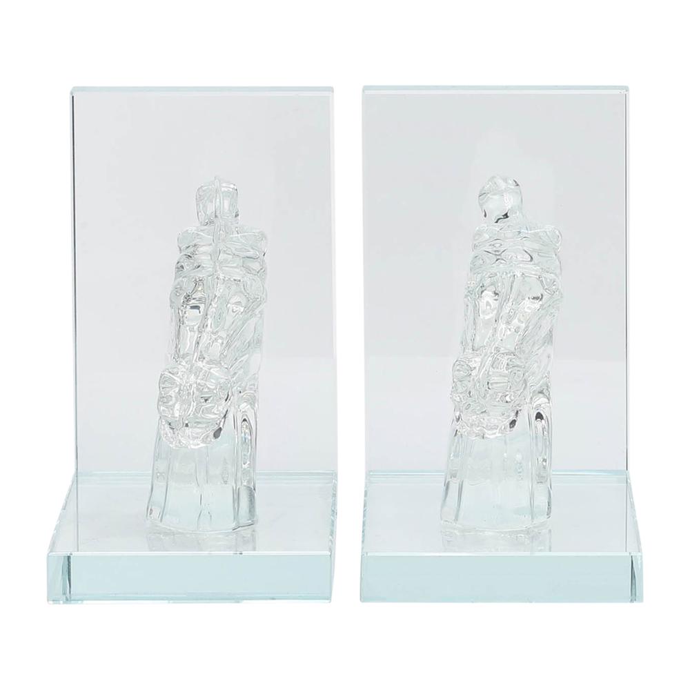 Crystal, S/2 5"h Horse Bookends. Picture 5