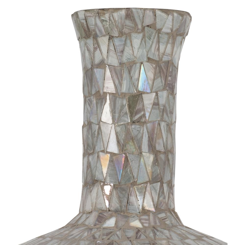 Glass, 24" Mosaic Vase, Brown Quartz. Picture 5