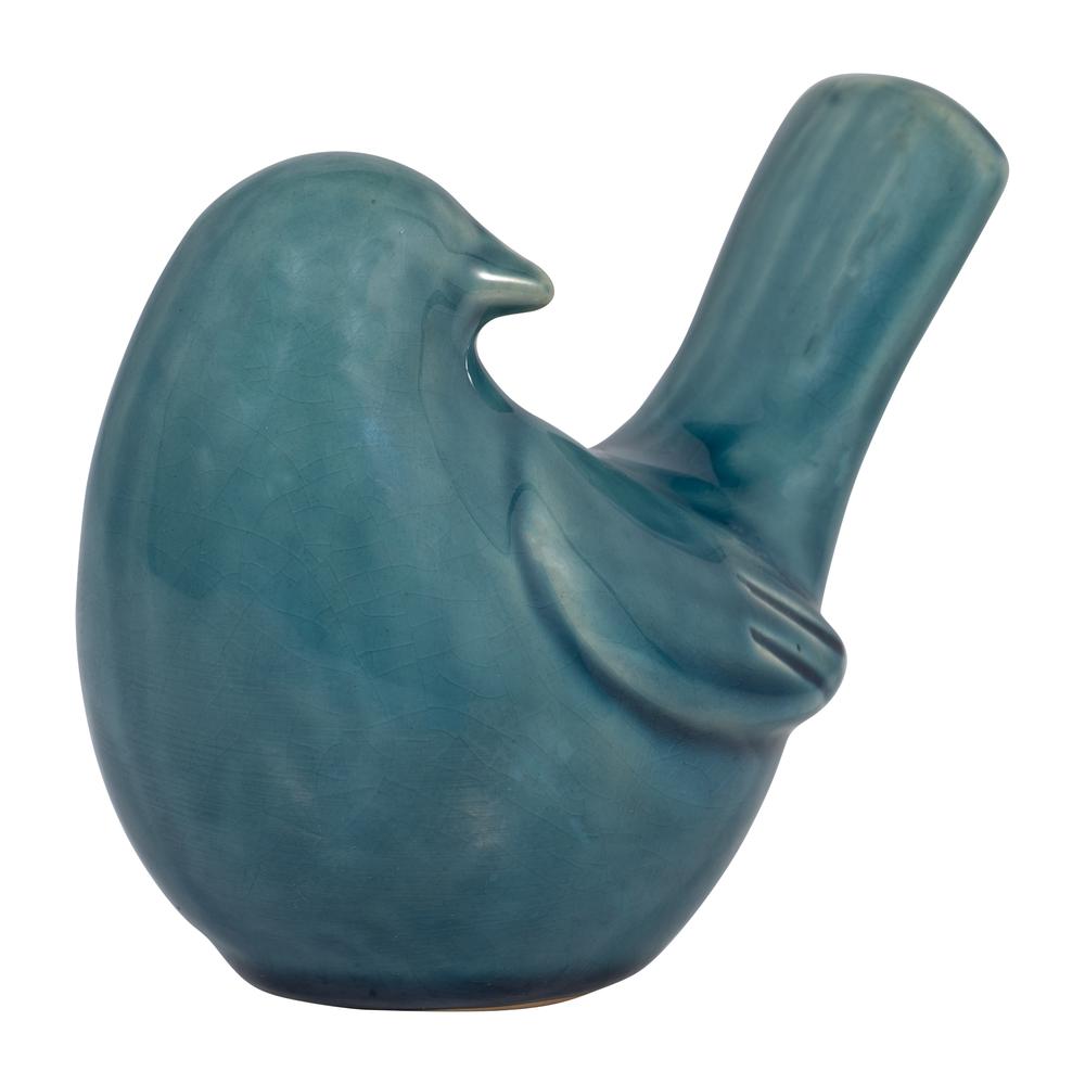 Cer, 5" Side View Bird, Blue. Picture 2