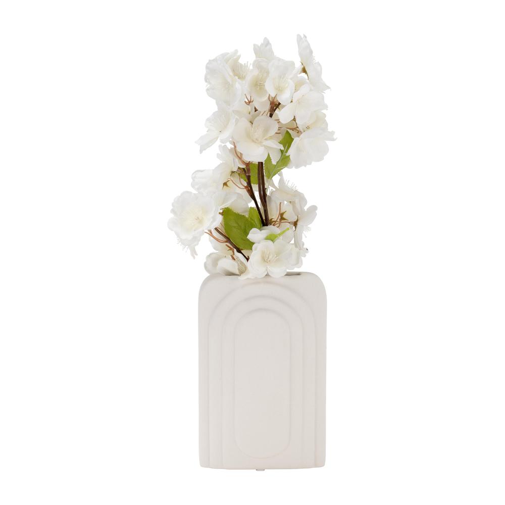 Dol, 7" Rectangular Vase, White. Picture 5