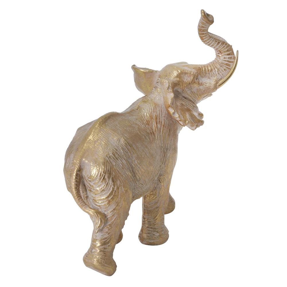 Resin 12" Elephant Decoration,gold. Picture 2