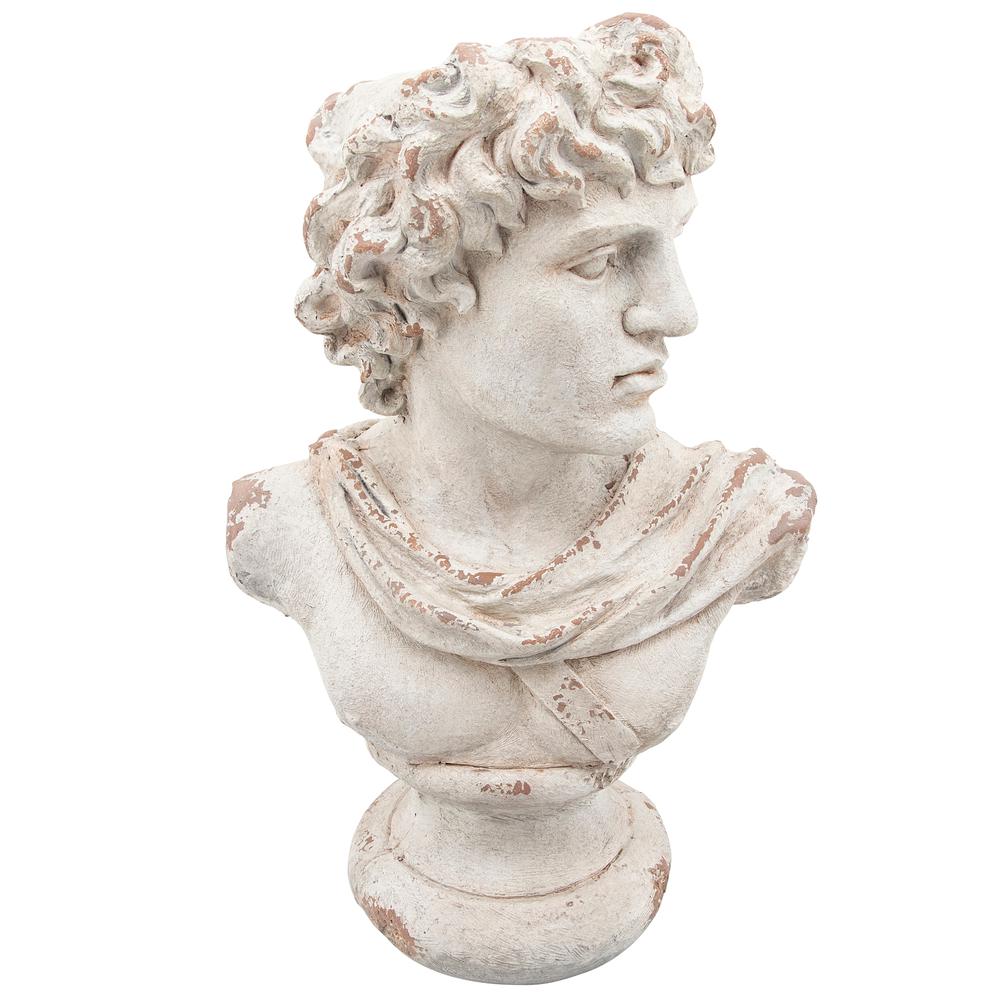 Resin, 31"h David Bust, Antique White. Picture 1