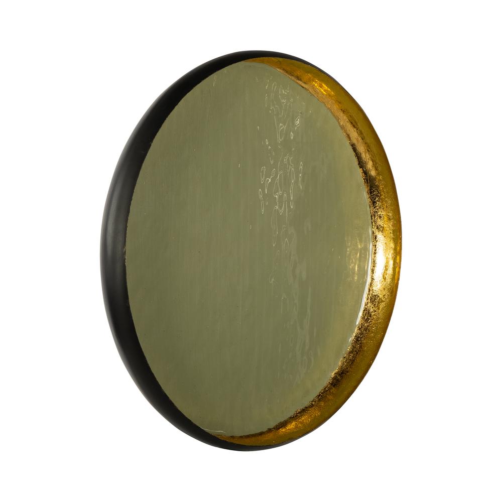 Iron,20",circle Wall Deco,green. Picture 2