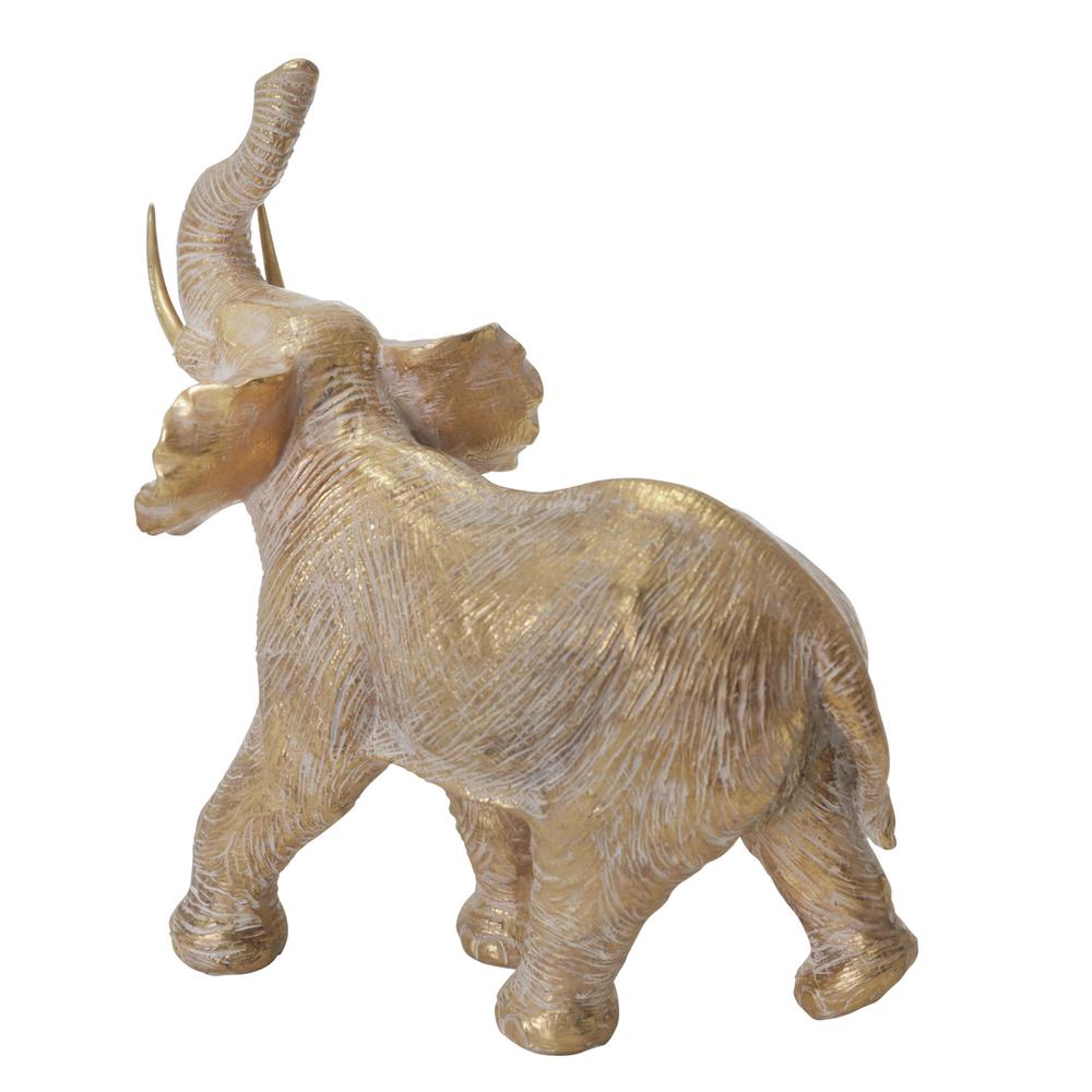 Resin 12" Elephant Decoration,gold. Picture 3