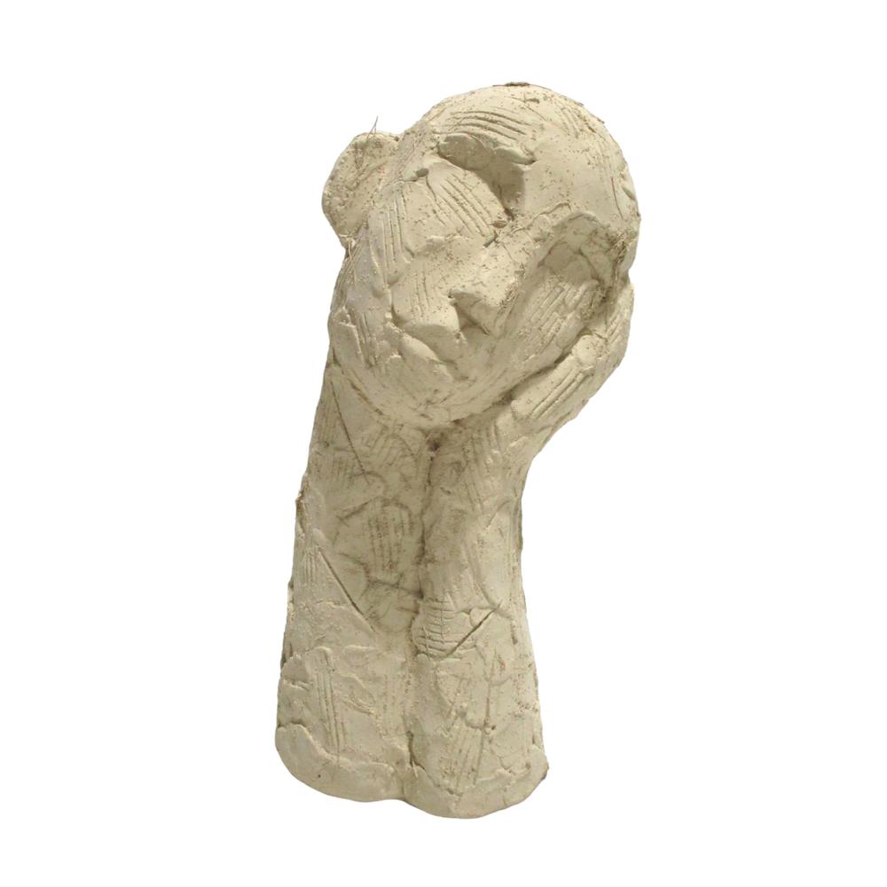 11" Resting Head On Hand Figure, Tan. Picture 1
