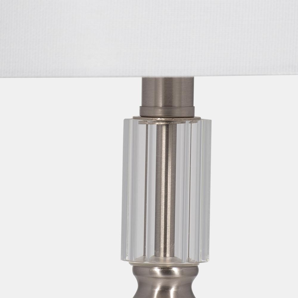 S/2 Crystal 24" Table Lamp, Silver. Picture 4