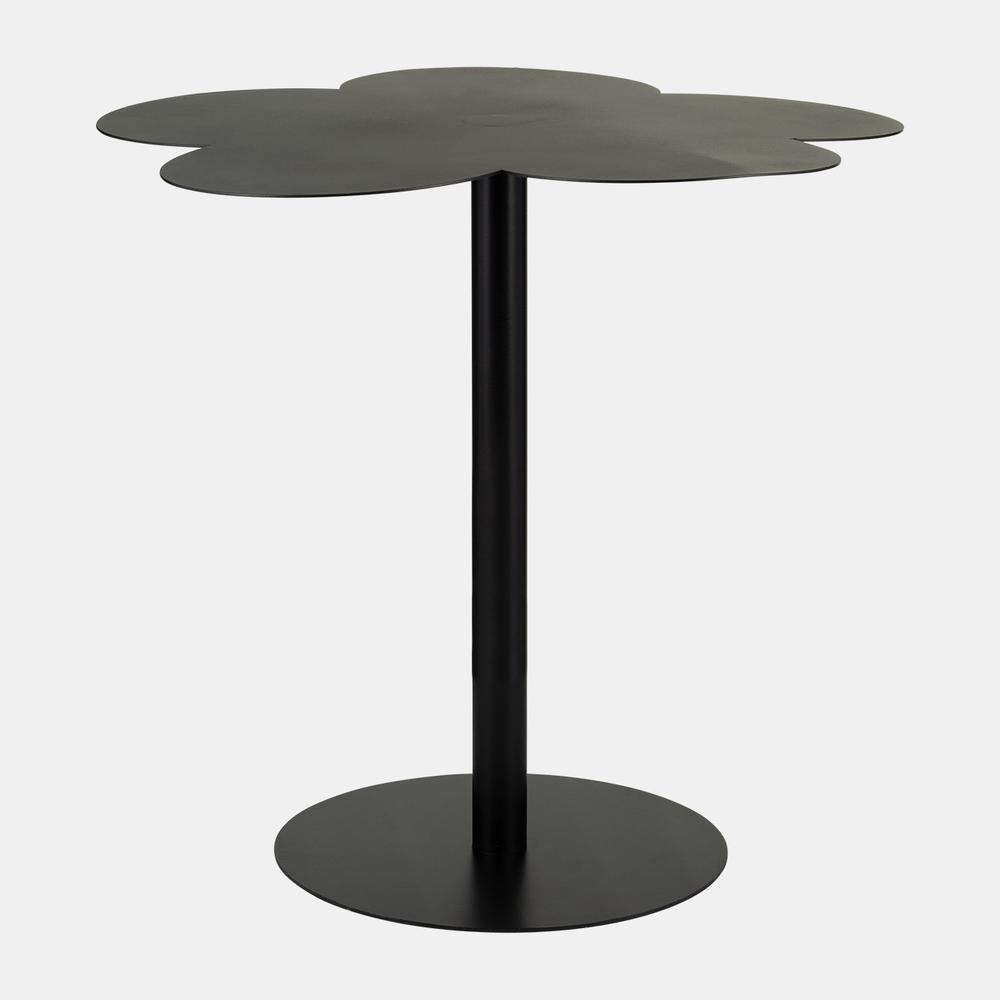 Metal, 22"dx21"h Clover Shaped Side Table,black Kd. Picture 2