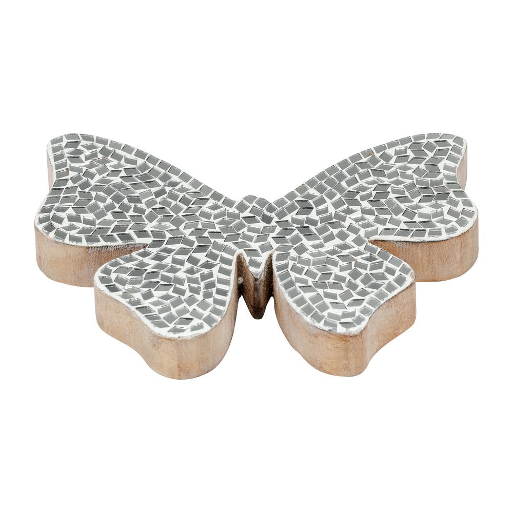8" Mosaic Butterfly, White. Picture 2