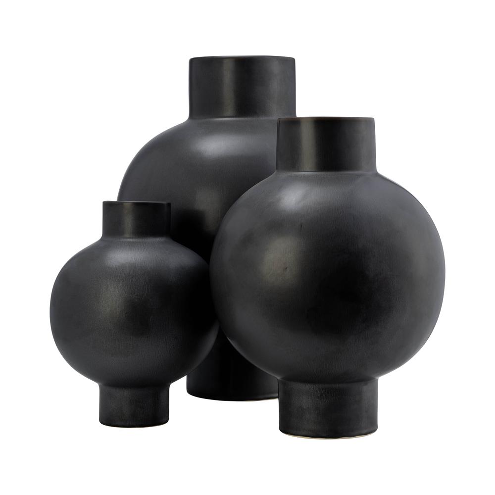 Cer, 15"h Bubble Vase, Gray. Picture 8