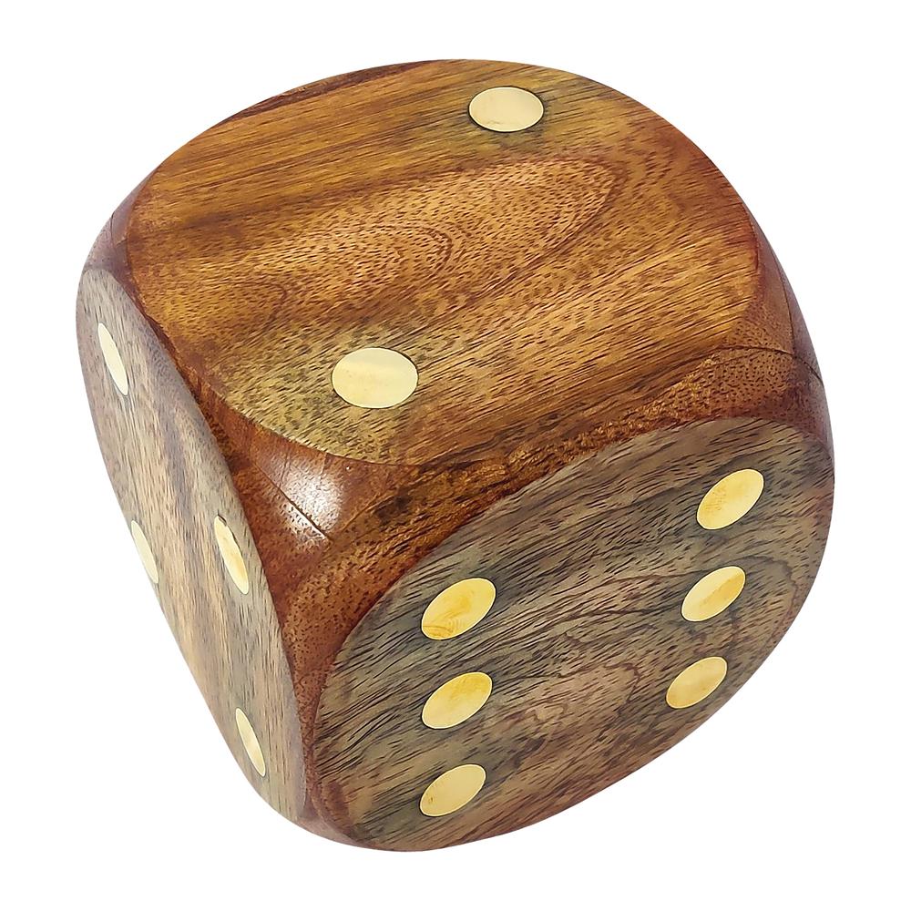 Wood, 4x4 Dice, Antique Brown. Picture 1