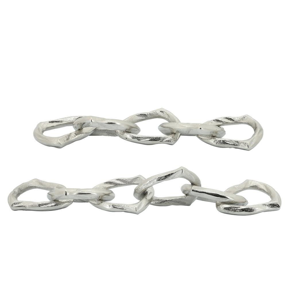 Metal 15" Chain Links, Silver. Picture 4