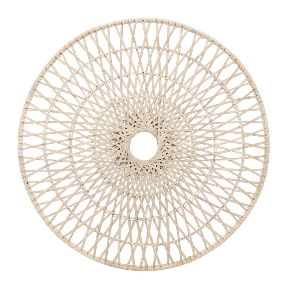 Wicker, 36", Round Wall Accent, Natural. Picture 2