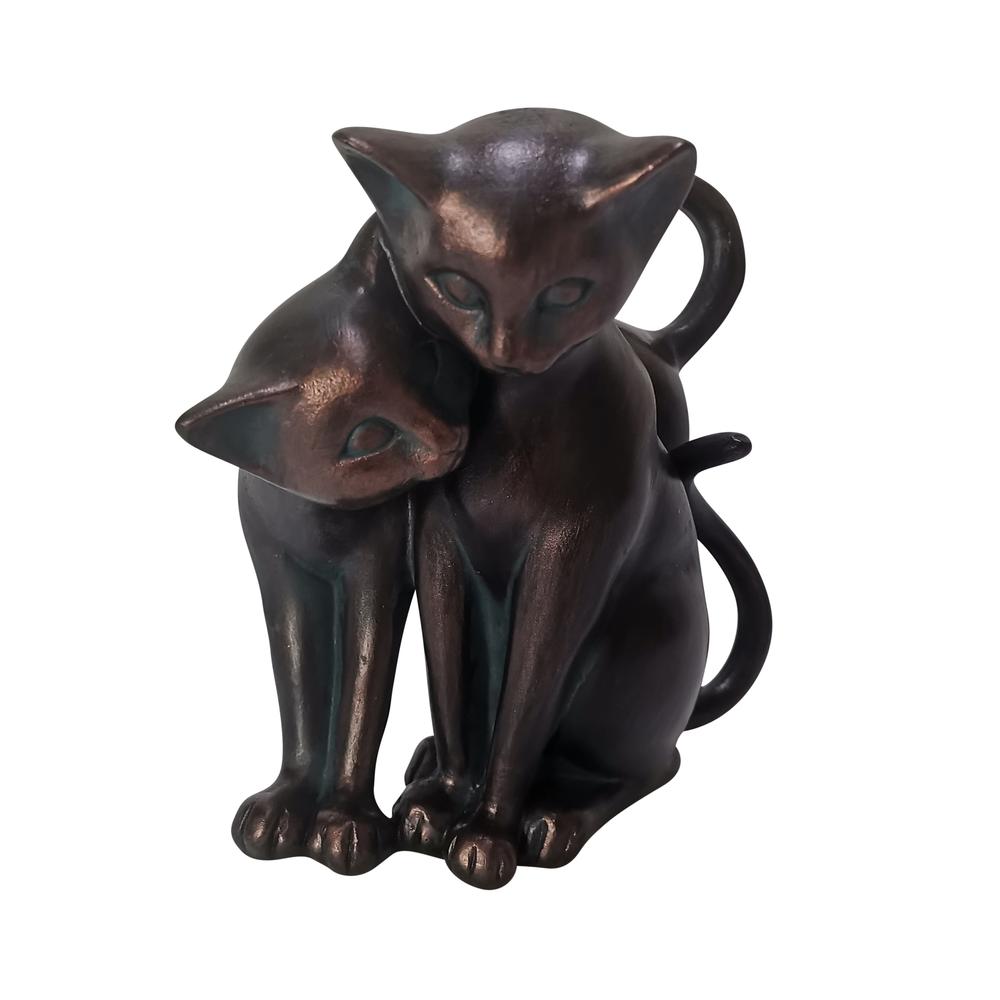 7" Cuddling Cats, Bronze. Picture 1